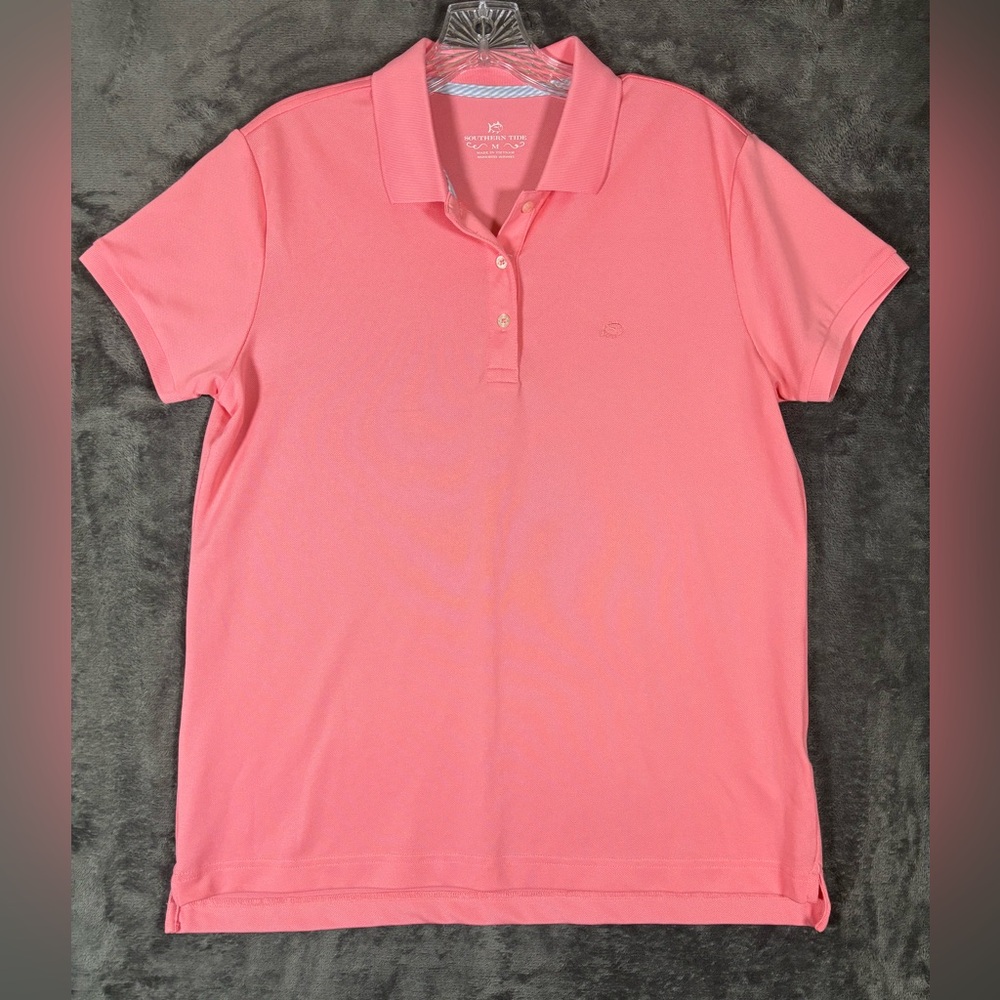 Southern Tide Women's Pink Polo Shirt Size Medium‎